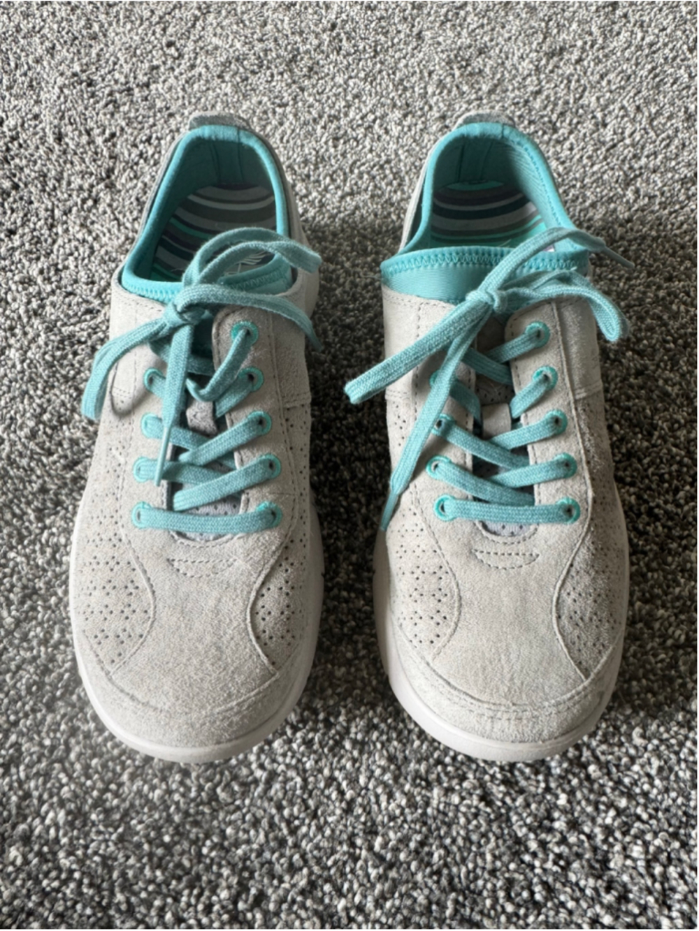 Women's Dansko Elise Gray/Aqua Sneaker Size 36 US 5.5/6